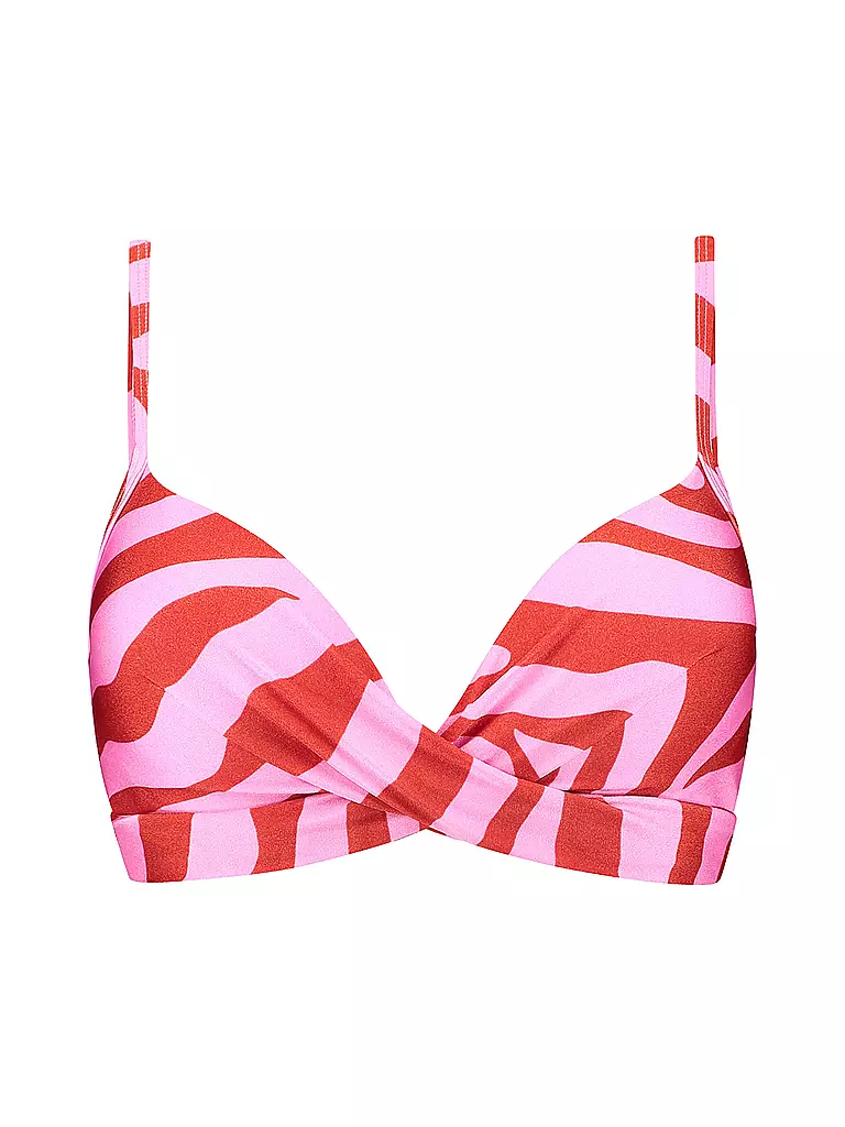 BEACHLIFE | Damen Bikinioberteil Twist Pink Zebra | pink