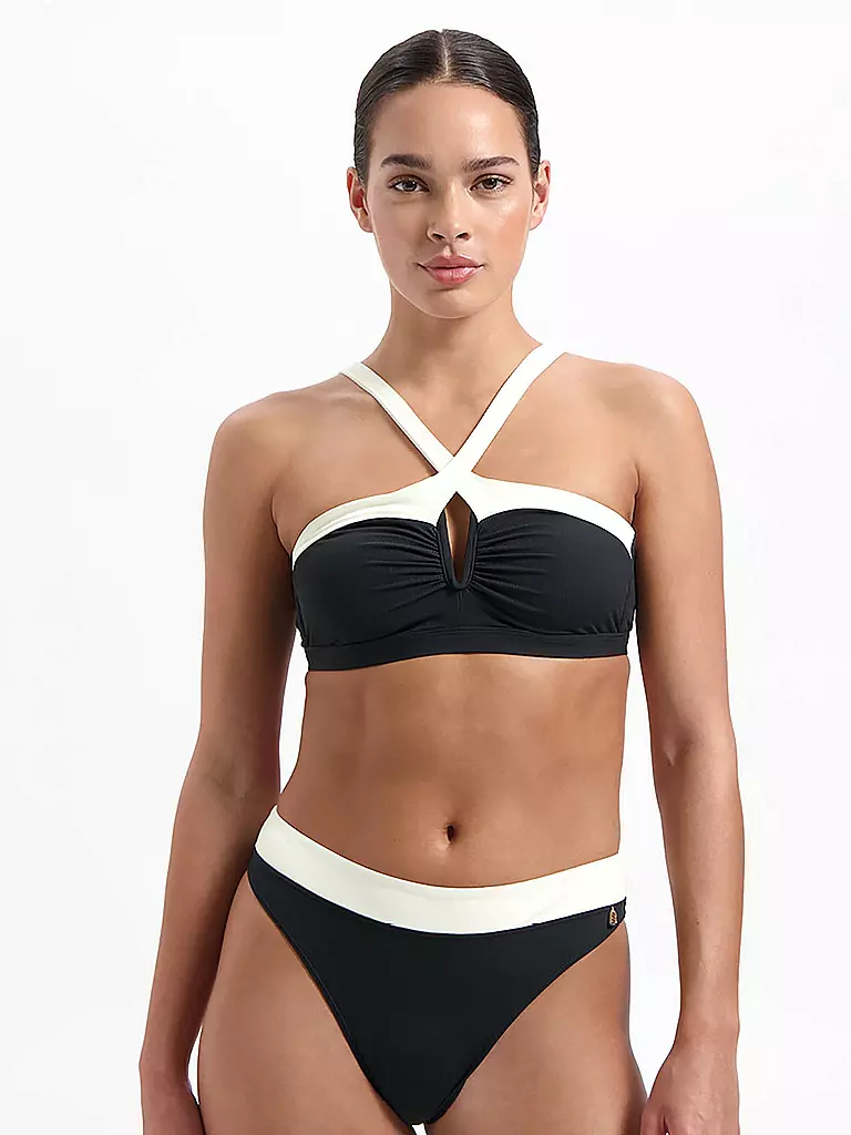 BEACHLIFE | Damen Bikinioberteil Vanilla And Black | schwarz