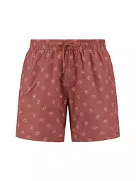 BEACHLIFE | Herren Badeshort  | dunkelrot