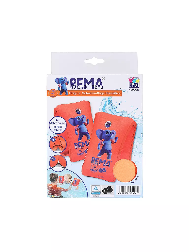 BEMA | Kinder Schwimmflügel Sensitive 1-6 Jahre | keine Farbe