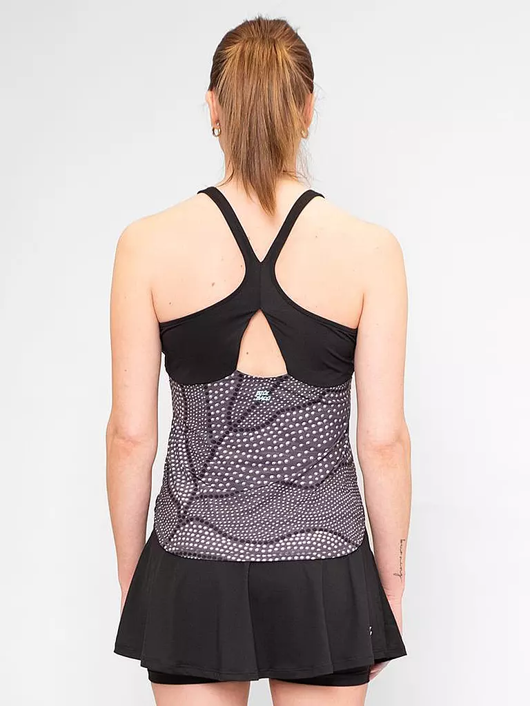 BIDI BADU | Damen Tennis Tanktop Protected Leafs | schwarz