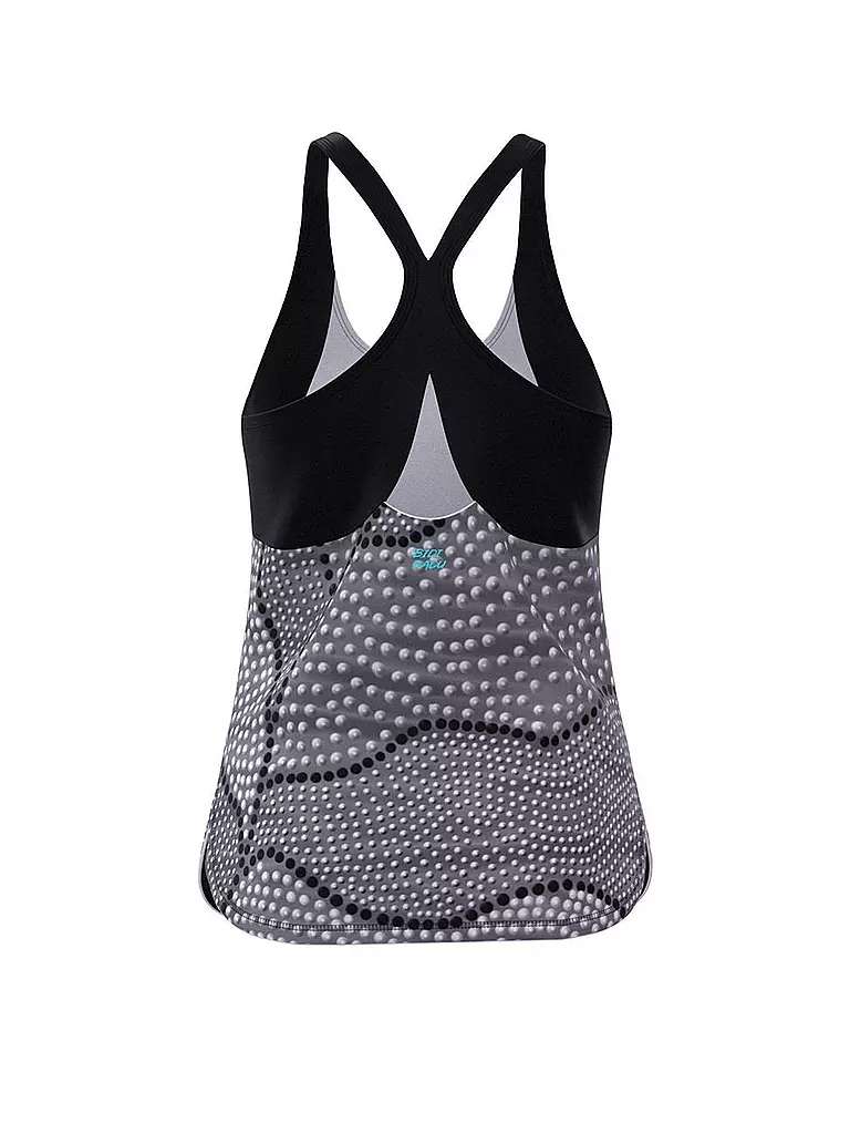 BIDI BADU | Damen Tennis Tanktop Protected Leafs | schwarz