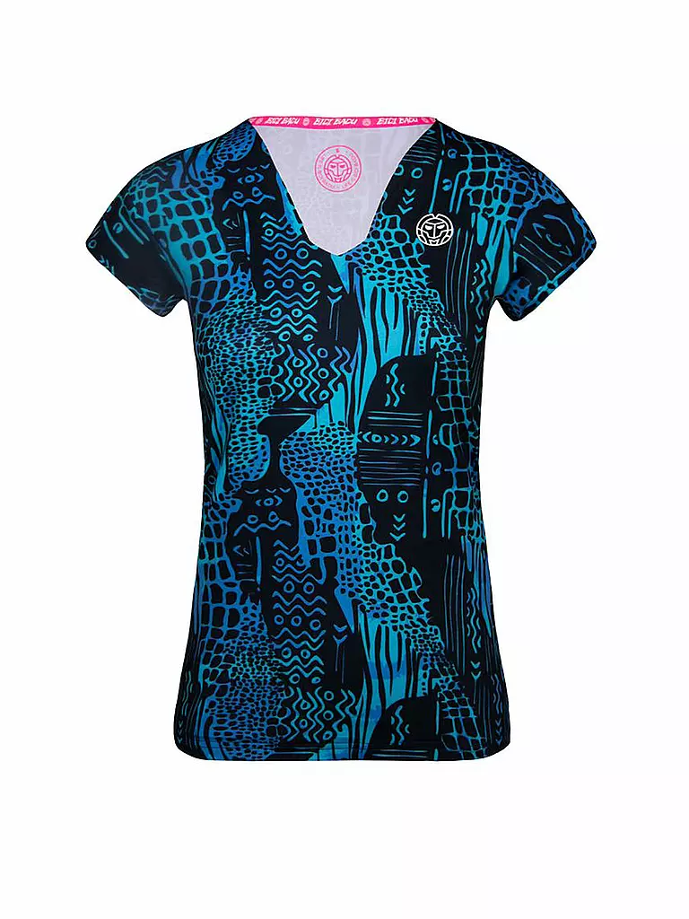 BIDI BADU | Damen Tennisshirt Bella 2.0 Tech V-Neck | dunkelblau