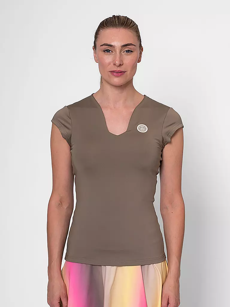 BIDI BADU | Damen Tennisshirt Spectrum  | camel