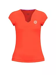 BIDI BADU | Damen Tennisshirt Wild Arts V-Neck Tee | rot