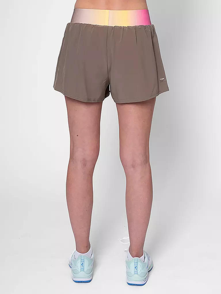 BIDI BADU | Damen Tennisshort Spectrum 2in1 | camel