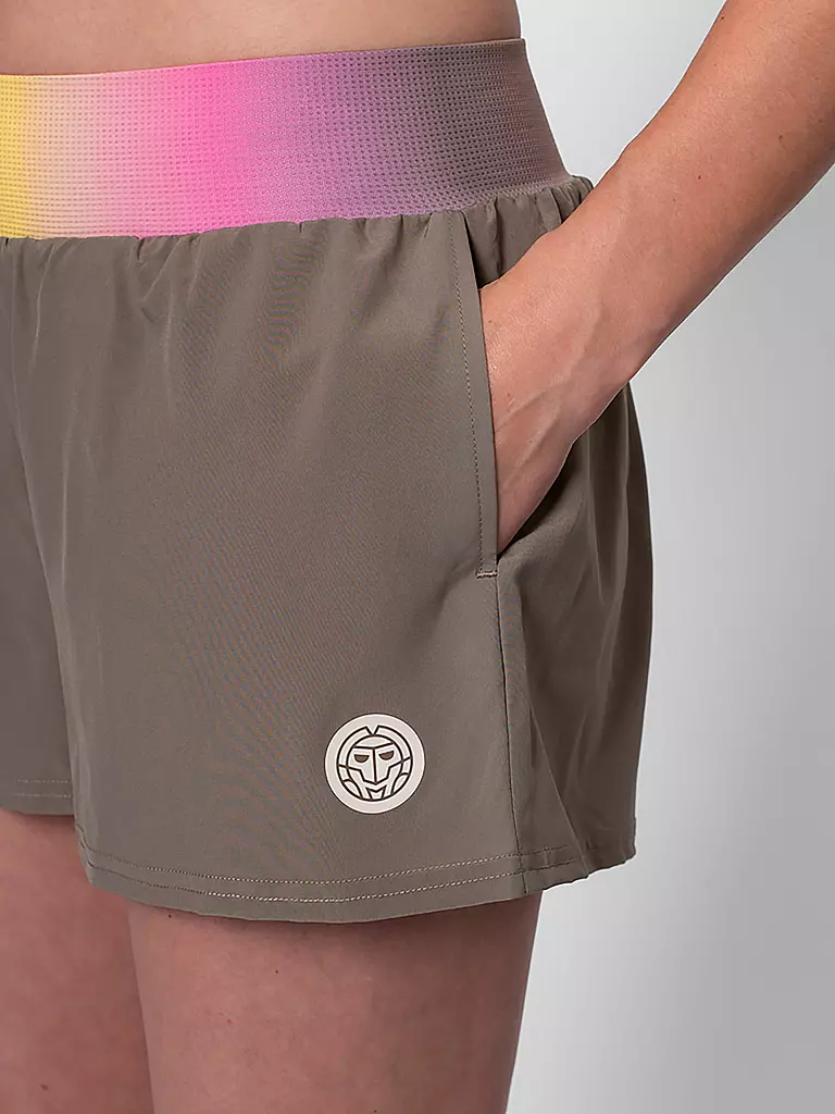 BIDI BADU | Damen Tennisshort Spectrum 2in1 | camel