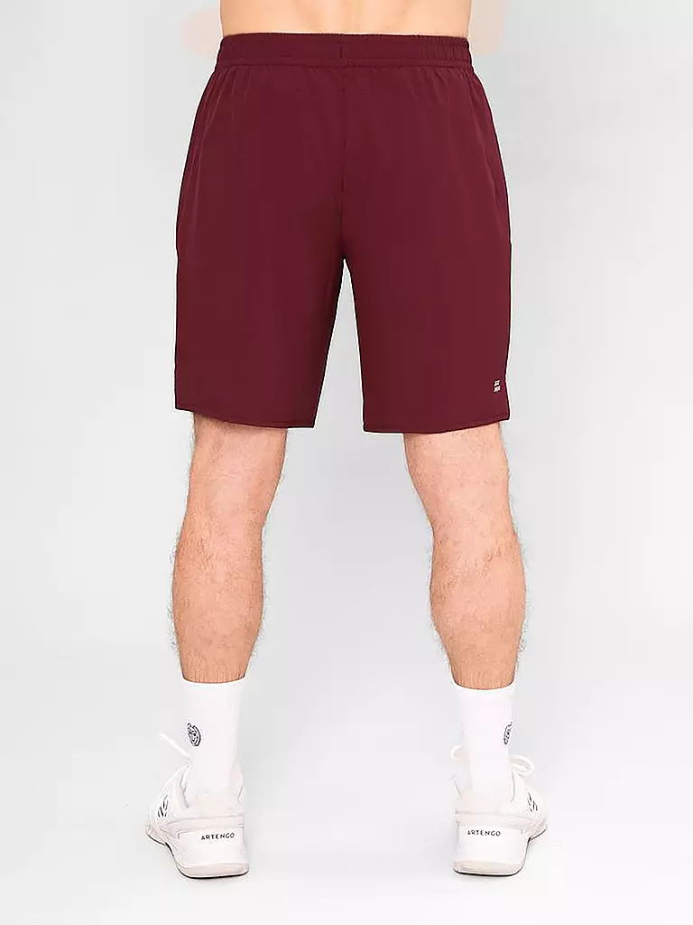 BIDI BADU | Herren Tennisshort Protected Leafs 9Inch | dunkelrot