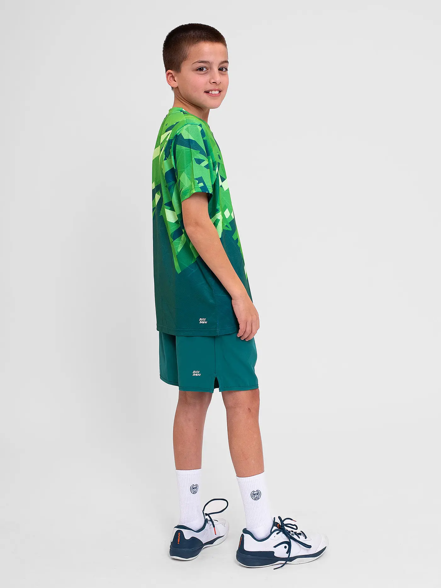BIDI BADU | Jungen Tennisshort Spike | dunkelgrün