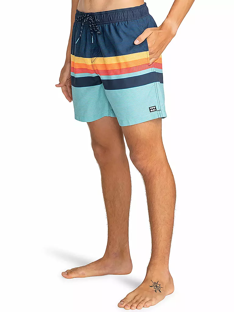 BILLABONG | Herren Badeshort All Day HTR Stripes | dunkelblau