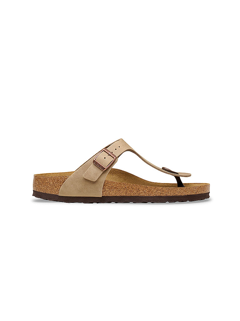 BIRKENSTOCK Damen Pantoletten Gizeh Oiled Leather Medium/Narrow braun | 38