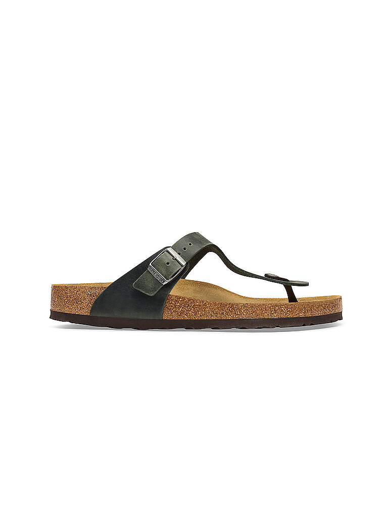 BIRKENSTOCK Damen Pantoletten Gizeh Oiled Leather olive | 38