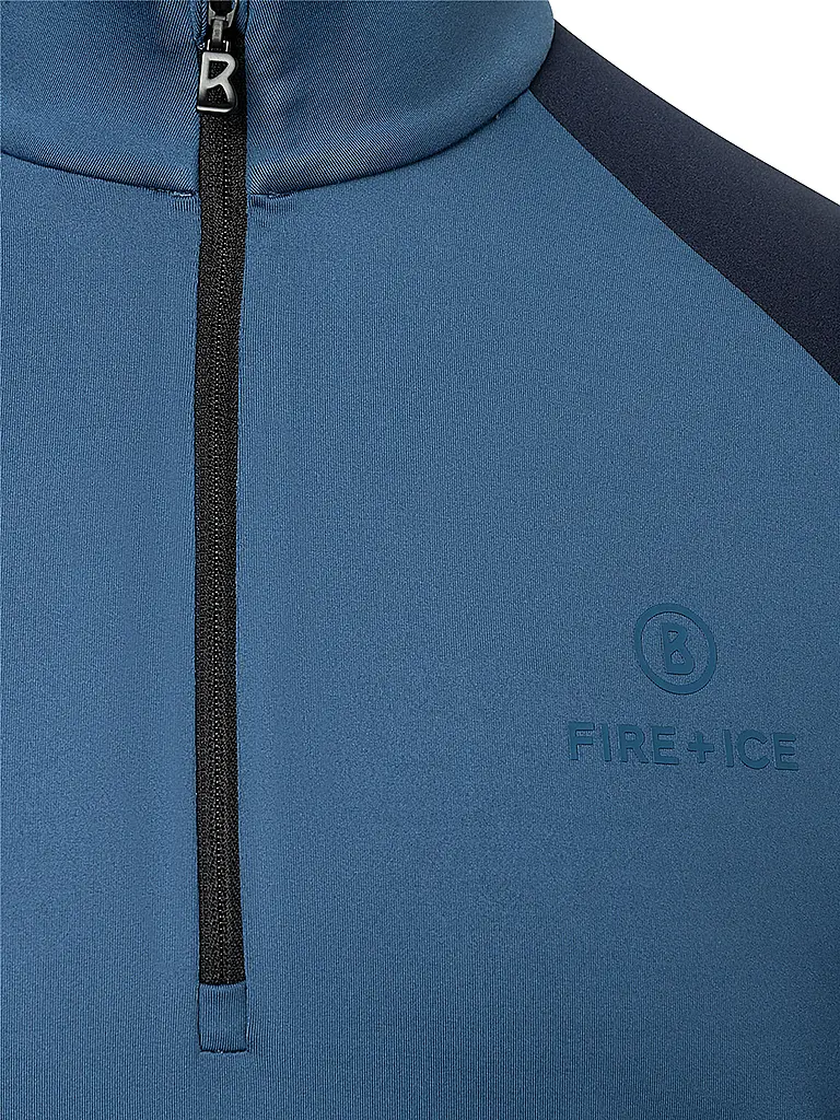BOGNER FIRE+ICE | Herren Unterzieh Zipshirt Berkan | blau