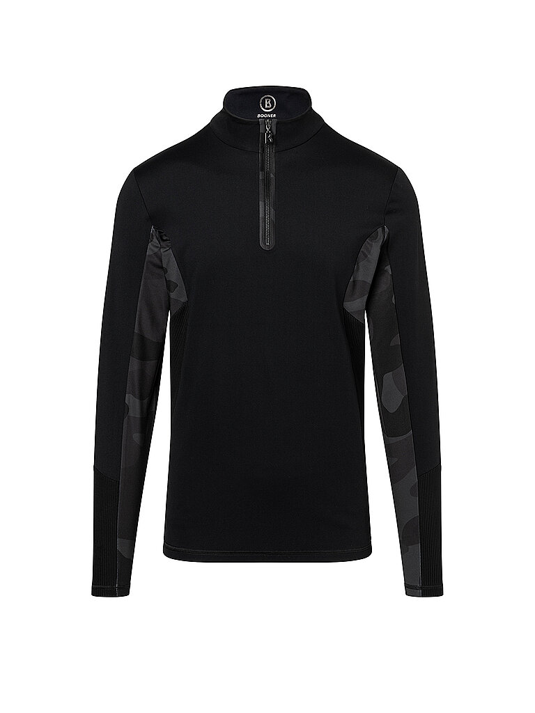 BOGNER Herren Unterzieh Zipshirt Florian schwarz | 52