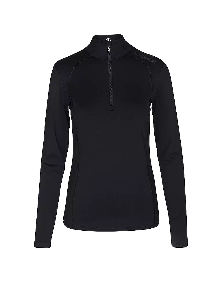 BOGNER | Damen Unterzieh Zipshirt Medita | schwarz
