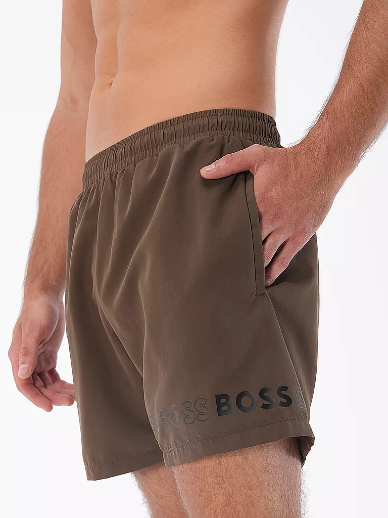 BOSS | Herren Badeshort Dolphin | olive