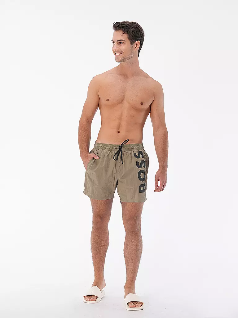BOSS | Herren Badeshort Octopus | olive