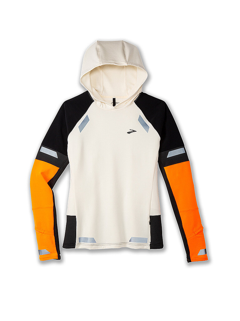 BROOKS Damen Laufhoodie Run Visible Thermal 2.0 weiss | M — Bild 2