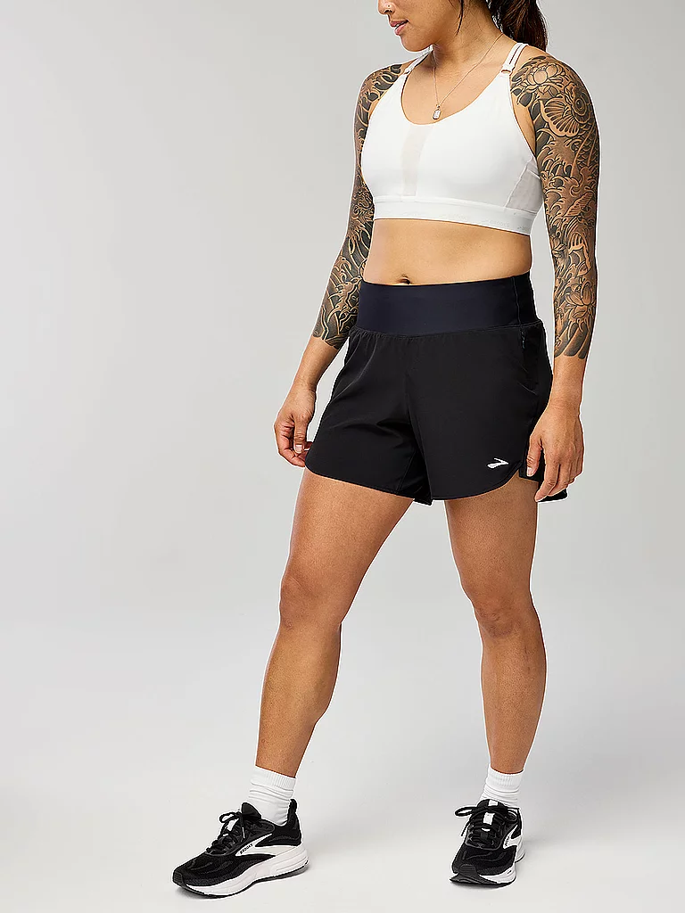 BROOKS Damen Laufshorts Chaser 5 2.0 schwarz | L — Bild 3