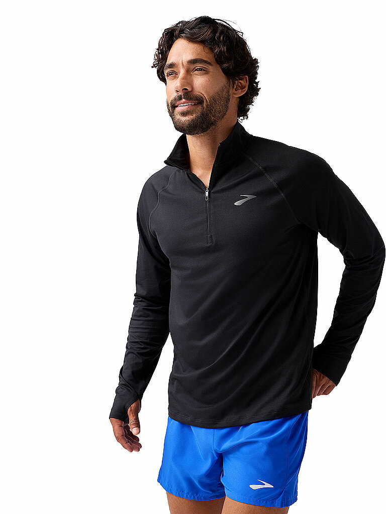 BROOKS Herren Lauf Zipshirt Dash 3.0 schwarz | L