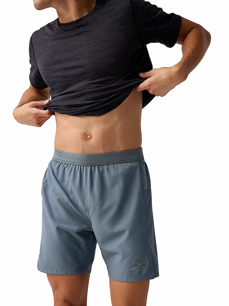 BROOKS Herren Laufshorts Journey 7 grau | XL — Bild 2