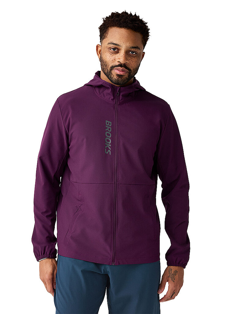 BROOKS Herren Laufjacke Canopy dunkelrot | M