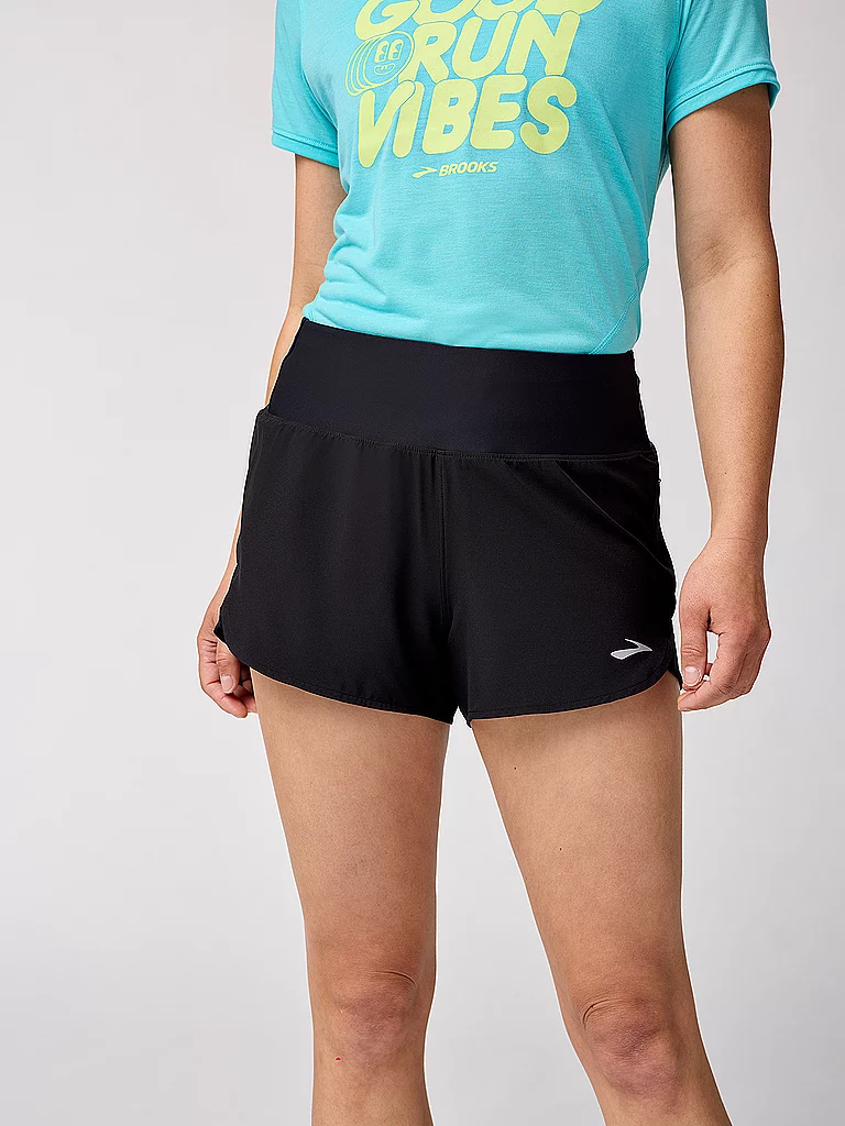 BROOKS Damen Laufshorts Chaser 3 2.0 schwarz | L — Bild 3