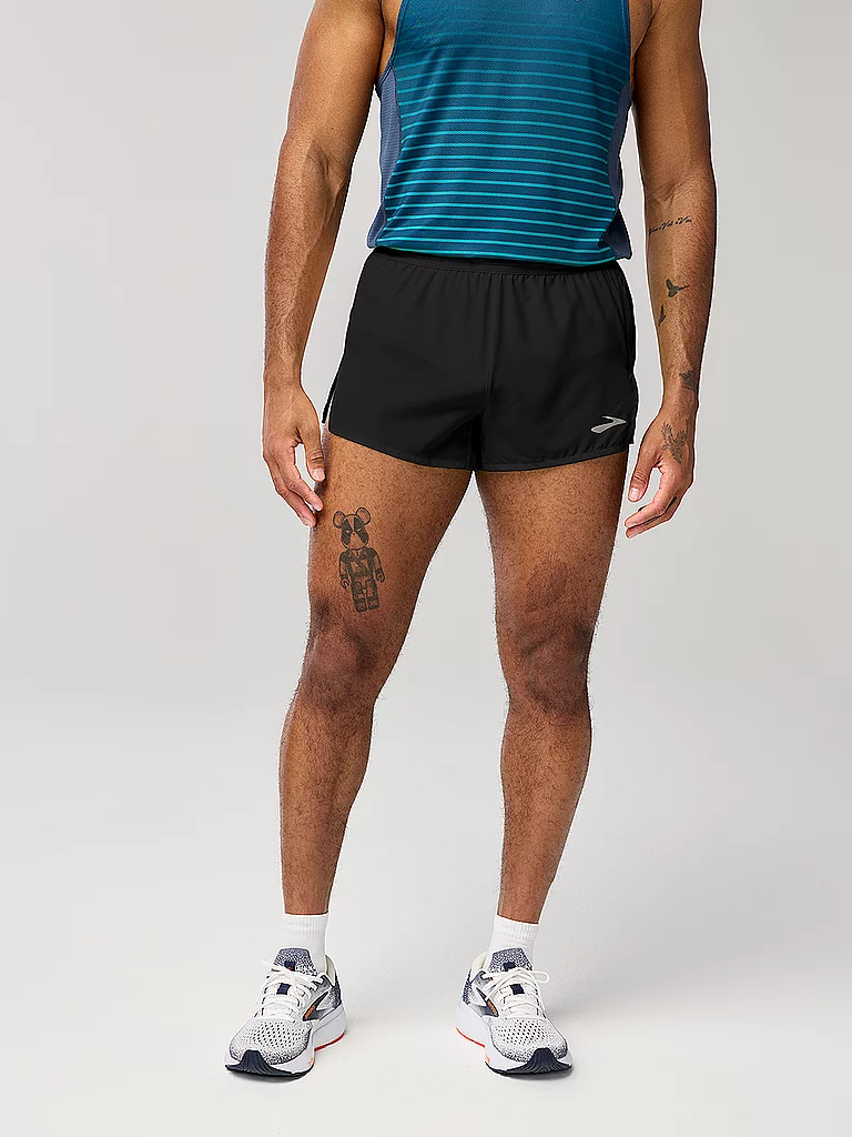 BROOKS Herren Laufshorts Breakaway 3 schwarz | XL — Bild 3