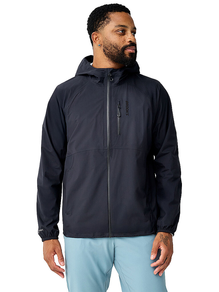 BROOKS Herren Laufjacke Canopy Waterproof schwarz | L