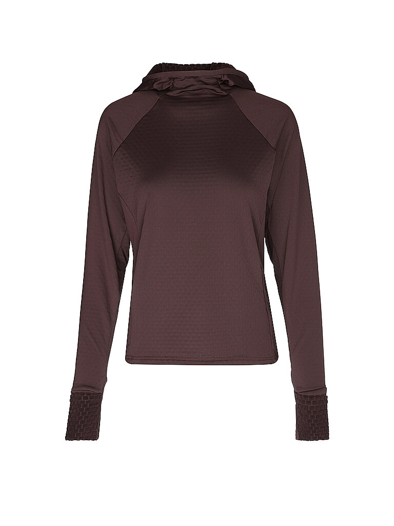 BROOKS Damen Laufhoodie Momentum Thermal dunkelrot | XS