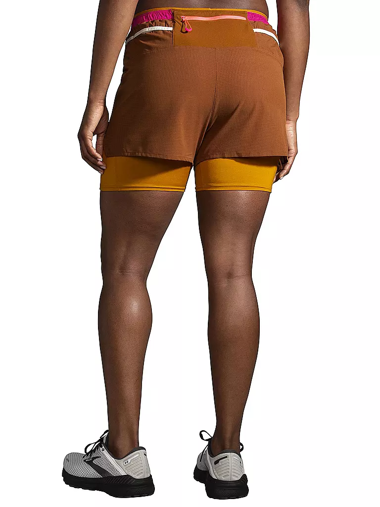 BROOKS | Damen 2in1 Laufshort High Point 3" | orange