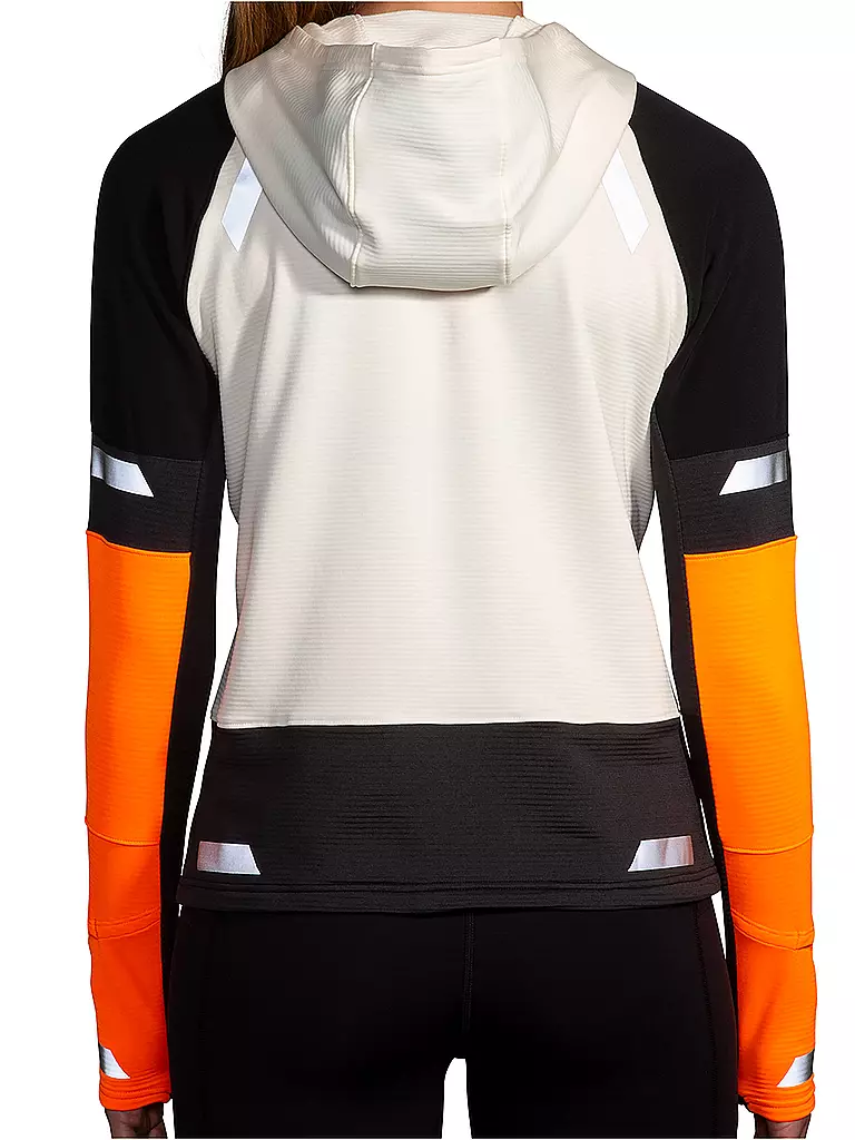BROOKS | Damen Laufhoodie Run Visible Thermal 2.0 | weiss