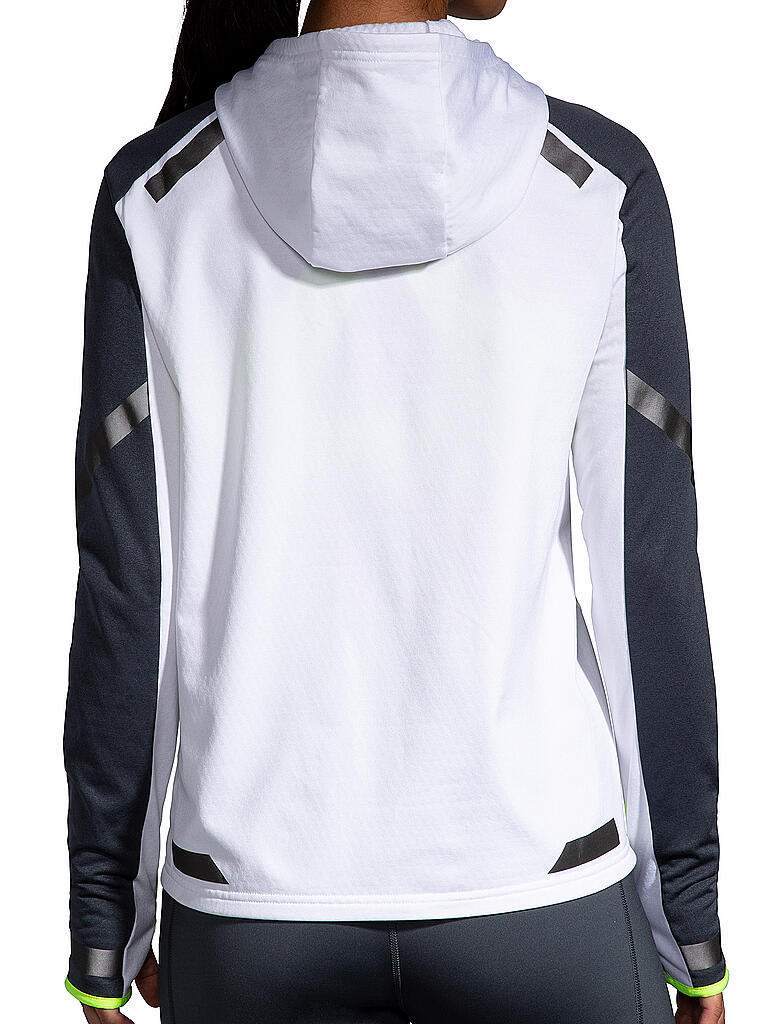 BROOKS | Damen Laufhoodie Run Visible Thermal | weiss