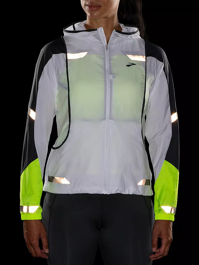 BROOKS | Damen Laufjacke Run Visible Convertible Jacket | weiss