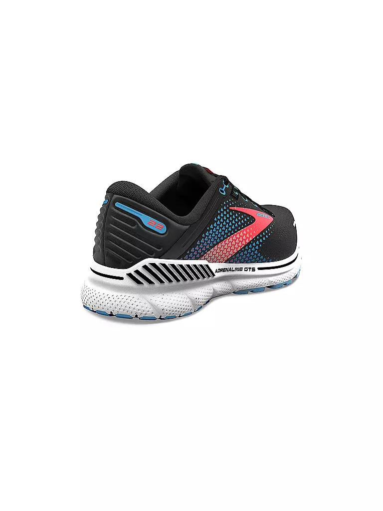 BROOKS | Damen Laufschuhe Adrenaline GTS 22 WS BLACK/LAKE BLUE/CORAL | schwarz