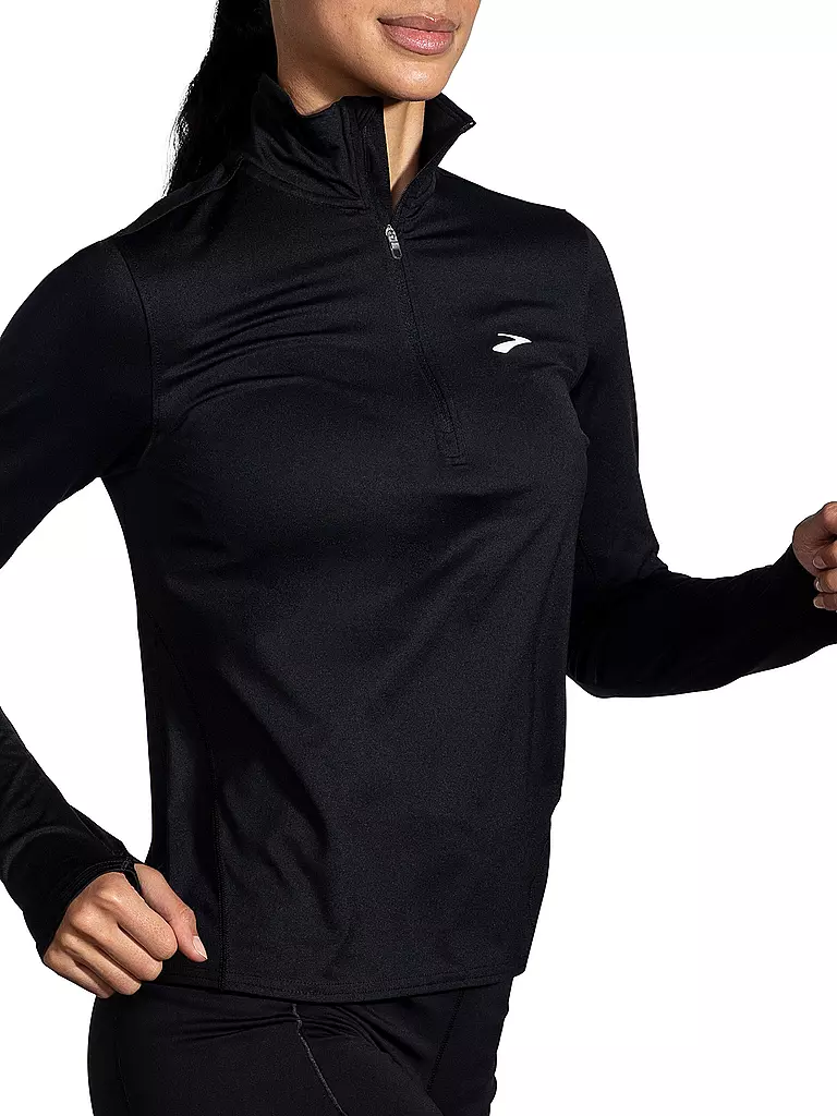 BROOKS | Damen Laufshirt Dash 1/2 Zip 2.0 | schwarz