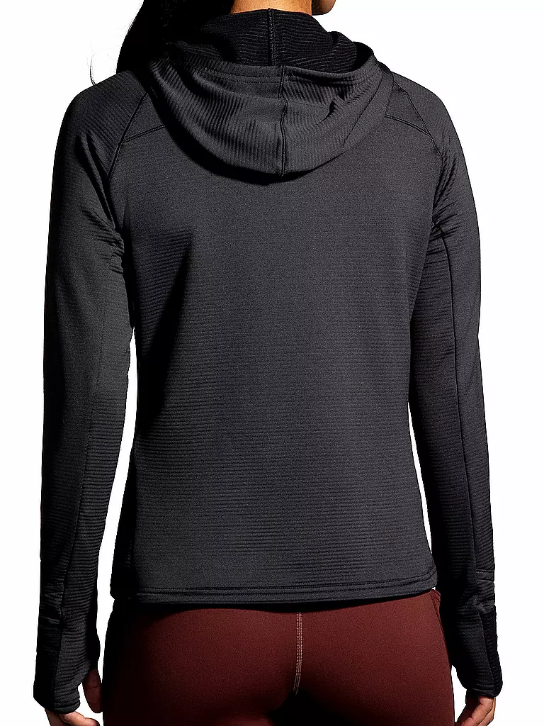 BROOKS | Damen Laufshirt Dash 1/2 Zip Hooded | schwarz