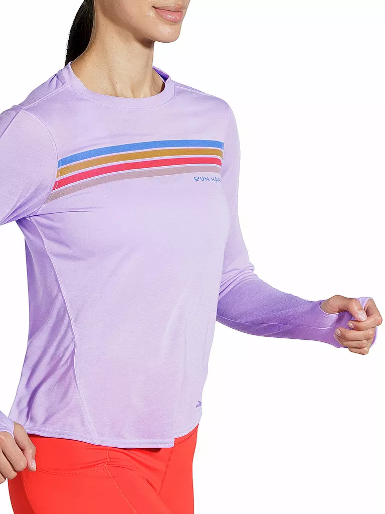 BROOKS | Damen Laufshirt Distance Graphic | lila