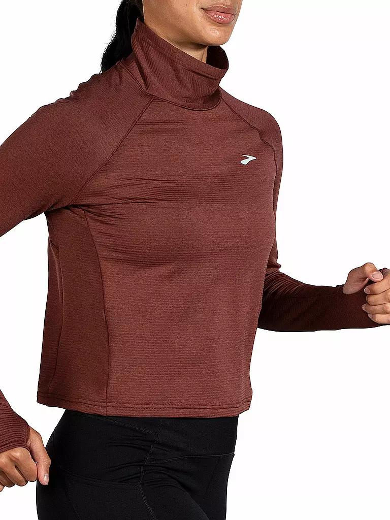 BROOKS | Damen Laufshirt Notch Thermal Long Sleeve 2.0 | rot