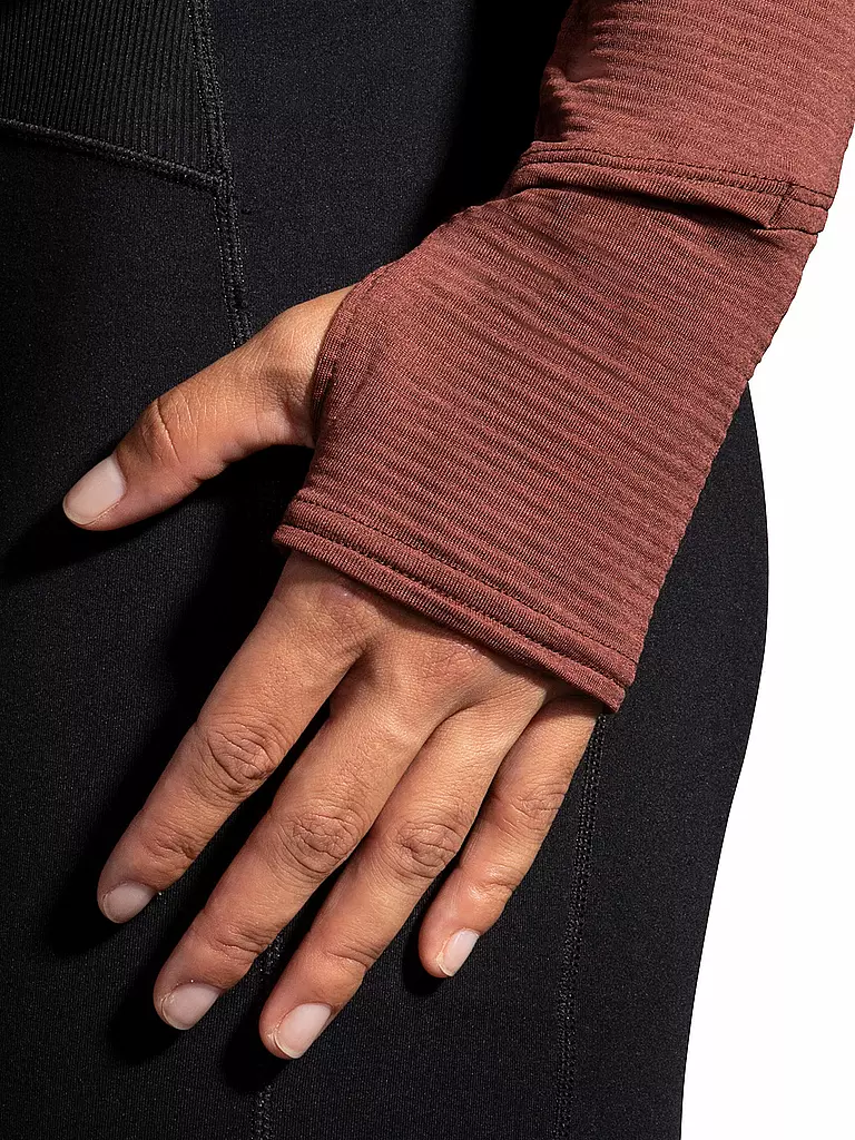 BROOKS | Damen Laufshirt Notch Thermal Long Sleeve 2.0 | rot