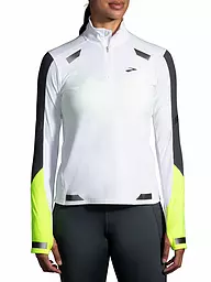 BROOKS | Damen Laufshirt Run Visible 1/2 Zip | Weiss