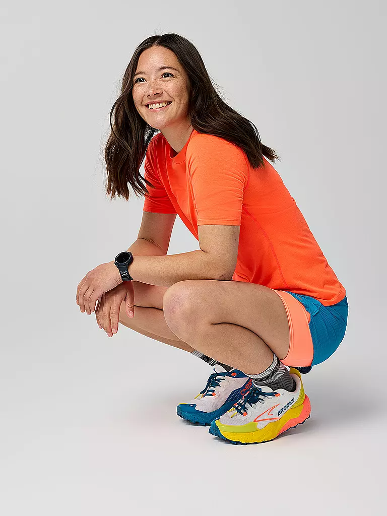 BROOKS | Damen Laufshirt Trail High Point | koralle