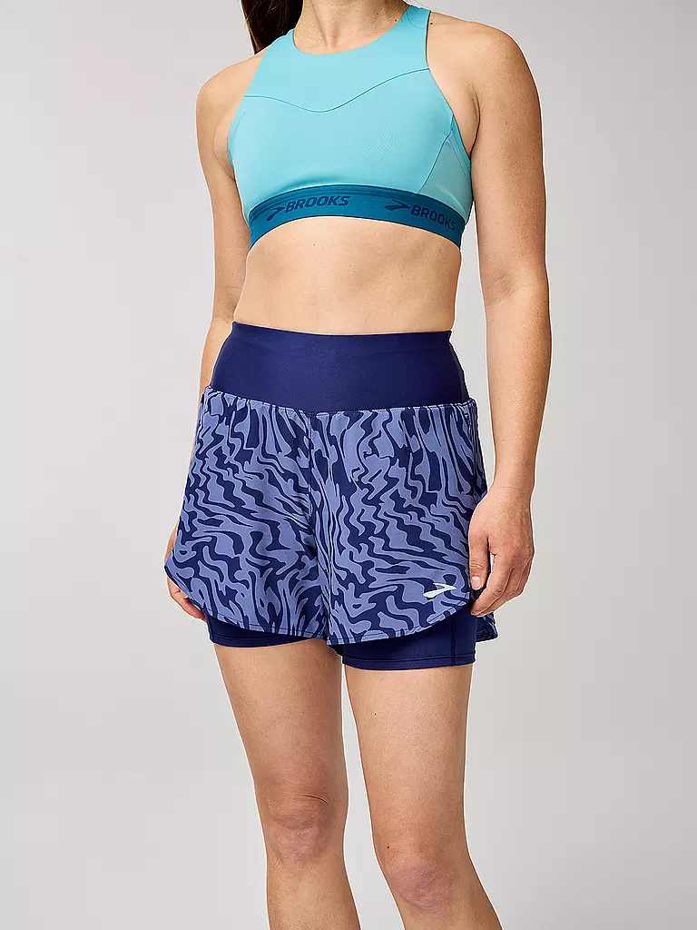 BROOKS | Damen Laufshort Chaser 5 2in1 2.0 | blau