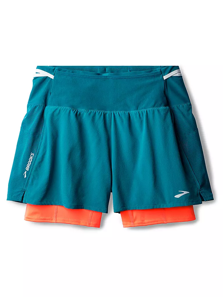 BROOKS | Damen Laufshort High Point 2in1 | blau