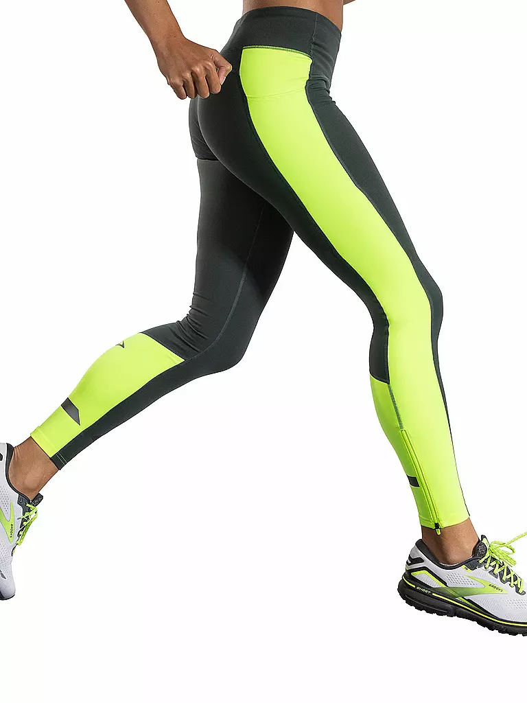 BROOKS | Damen Lauftight Run Visible Thermal | grau