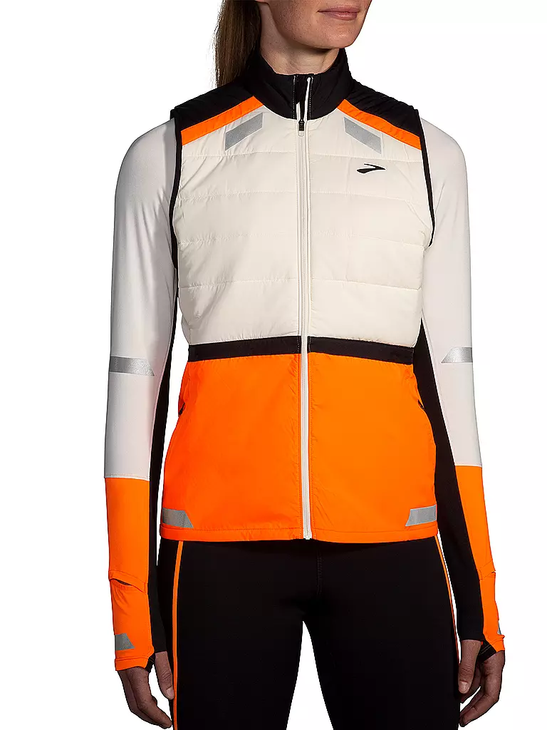 BROOKS | Damen Laufweste Run Visible Insulated 2.0 | weiss
