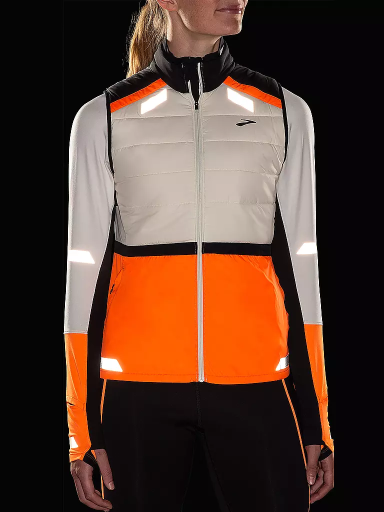 BROOKS | Damen Laufweste Run Visible Insulated 2.0 | weiss