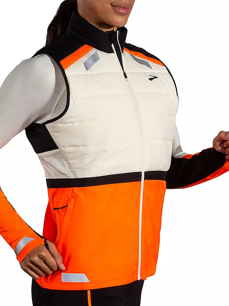BROOKS | Damen Laufweste Run Visible Insulated 2.0 | weiss