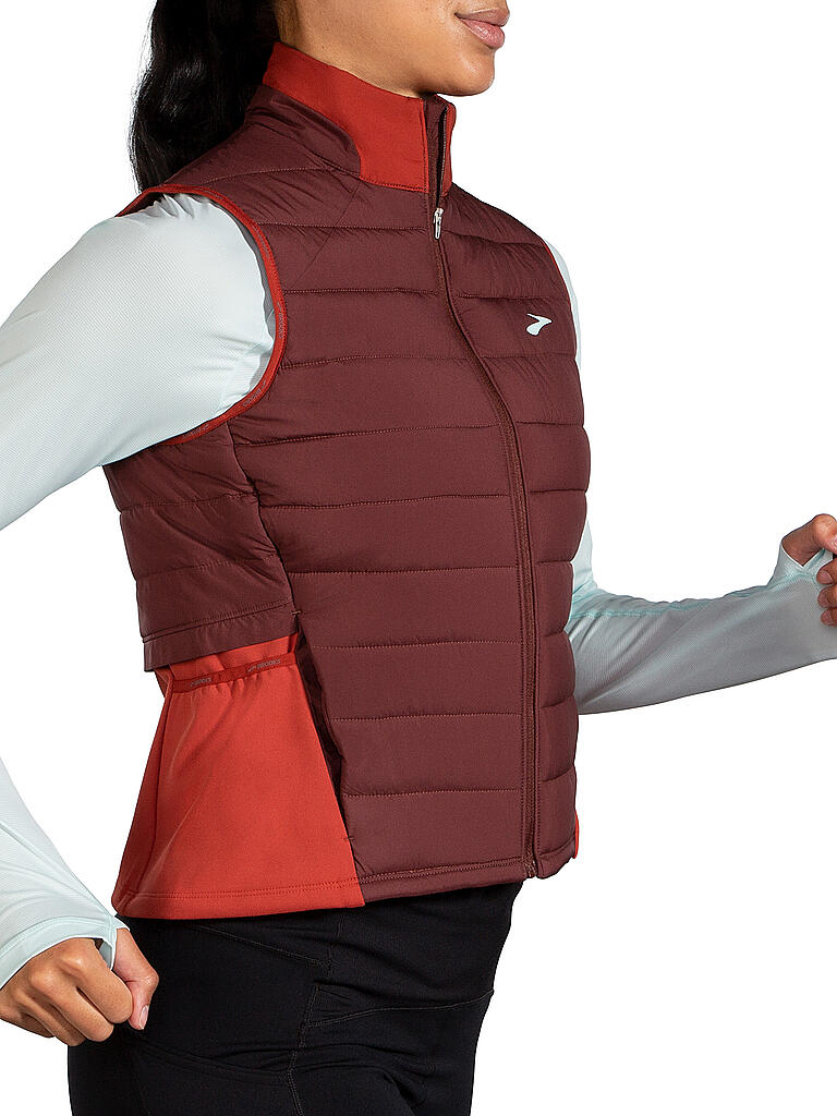 BROOKS | Damen Laufweste Shield Hybrid Vest 2.0 | rot