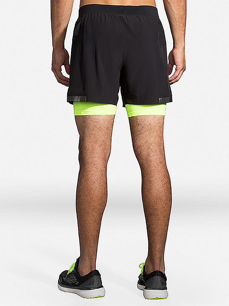 BROOKS | Herren 2in1 Laufshort Carbonite 5" | schwarz